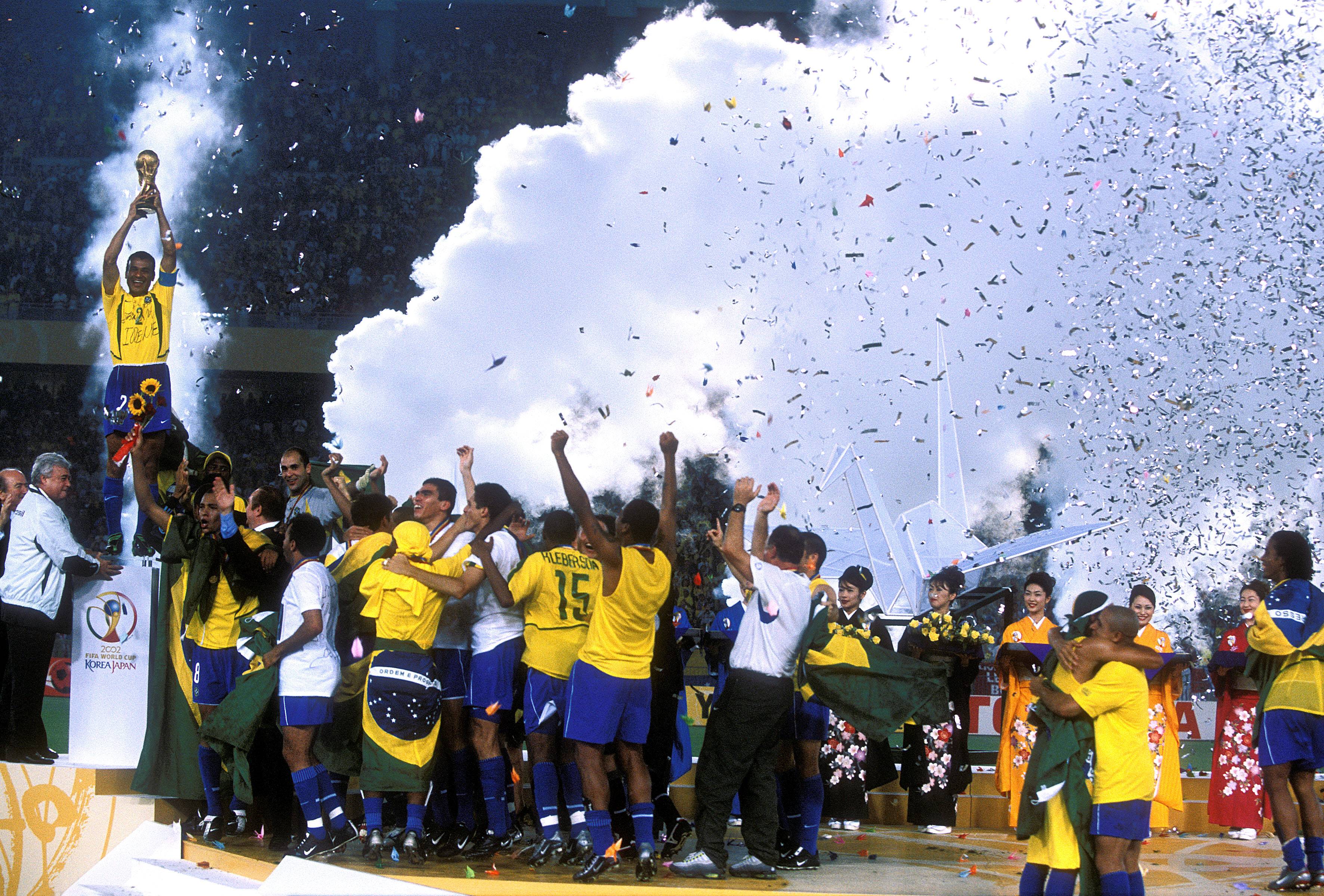 Winner: Ronaldinho in action for Brazil at the 2002 World Cup in