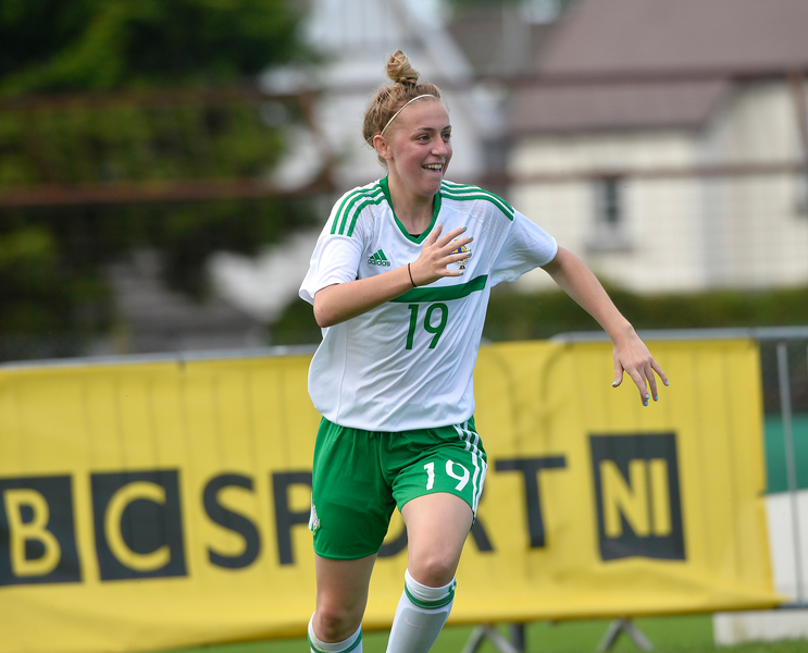 Rebecca Bassett of Northern Ireland U-19 women's [Picture by Presseye.com] 