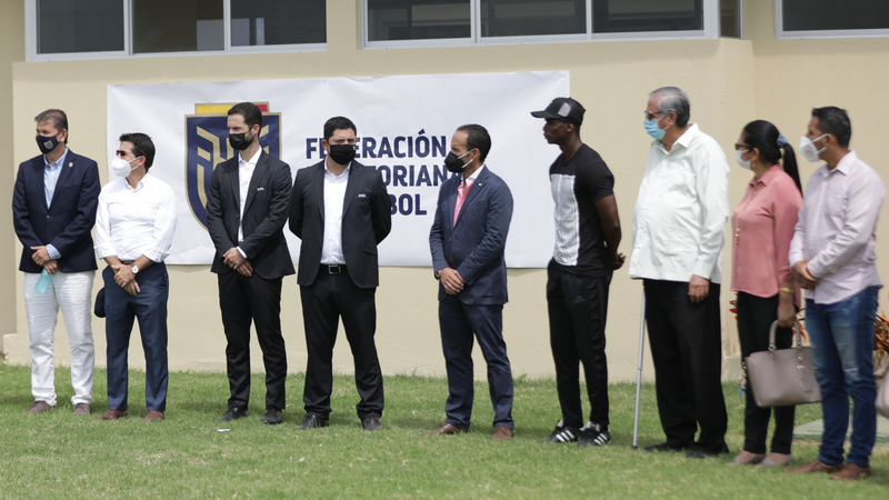 Guests at opening of FIFA Forward technical centre in Ecuador