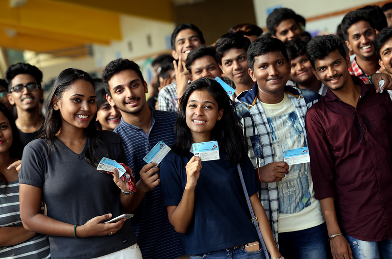 Fans enter the stadium ahead of the FIFA U-17 World Cup India 2017 Round of 16 match between Ghana and Niger at Dr DY Patil Cricket Stadium 