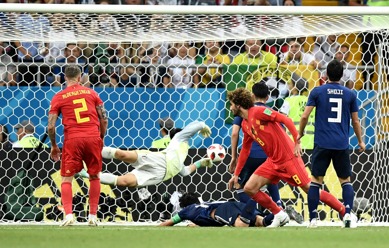 Belgium v Japan: Marouane Fellaini of Belgium celebrates 