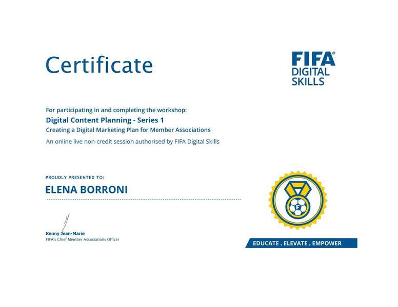 FIFA Digital Skills diploma