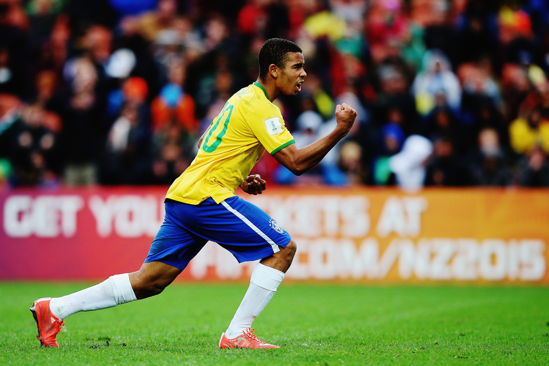 Gabriel Jesus celebrates at the FIFA U-20 World Cup 2015