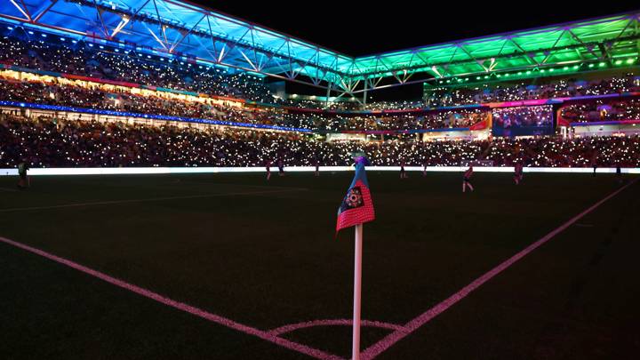 BRISBANE, AUSTRALIA - JULY 22: A general view at the half time during the FIFA Women's World Cup Australia & New Zealand 2023 Group D match between England and Haiti at Brisbane Stadium on July 22, 2023 in Brisbane / Meaanjin, Australia. (Photo by Chris Hyde - FIFA/FIFA via Getty Images)