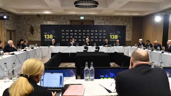 GLASGOW, SCOTLAND - MARCH 02: IFAB 138th Annual General Meeting (AGM) on March 2, 2024 in Glasgow, Scotland. (Photo by Euan Cherry - FIFA/FIFA via Getty Images)