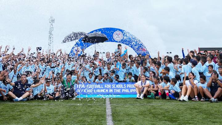 MANILA, PHILIPPINES - NOVEMBER 24: FIFA Football 4 Schools on November 24, 2023 in Manila, Philippines. (Photo by Romualdo Chua)