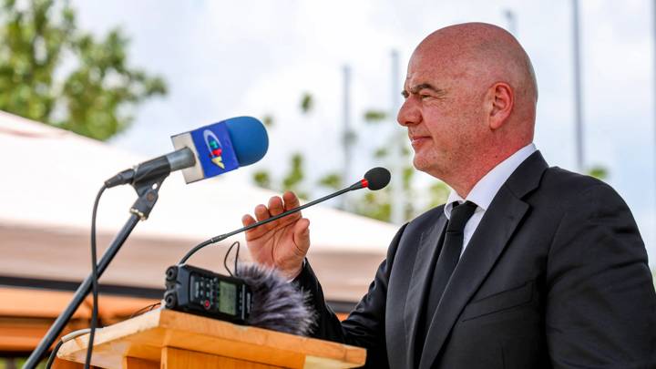 FIFA President Gianni Infantino during the funeral service of former CAF President Issa Hayatou in Garoua, Cameroon on 16 August 2024 ©Achille Ndomo Tsanga/BackpagePix