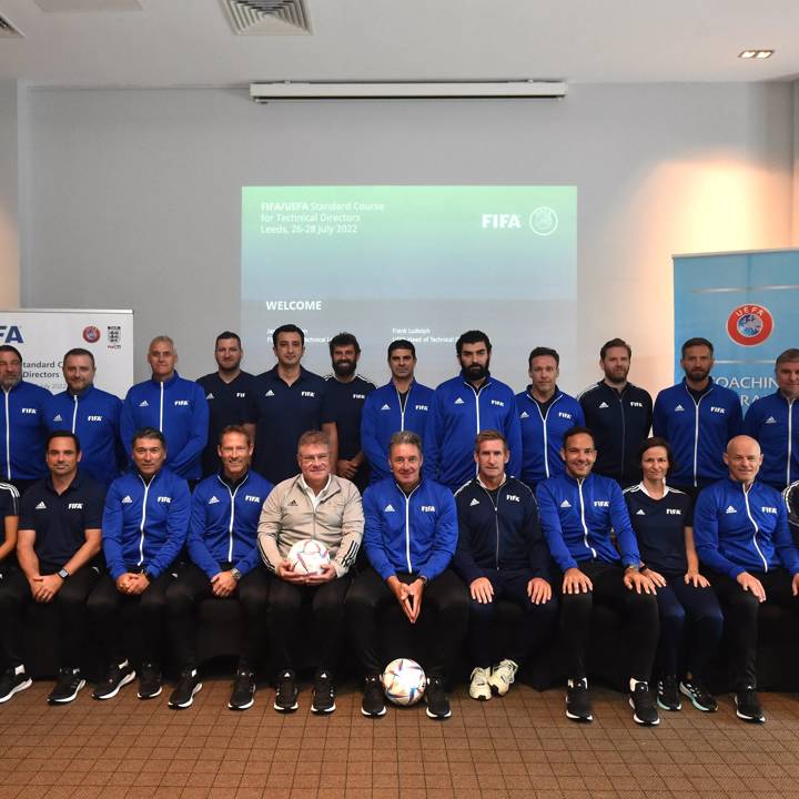 LEEDS, ENGLAND - JULY 26: FIFA Technical Directors Course on July 26, 2022 in Leeds, England. (Photo by Nathan Stirk - The FA/The FA via Getty Images)