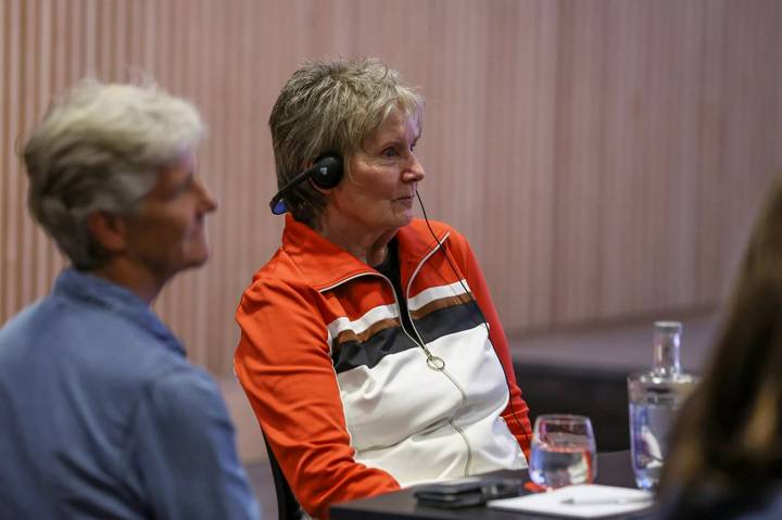 Tina Theune at the FIFA Coach Mentorship programme workshop at Cidade de Futebol