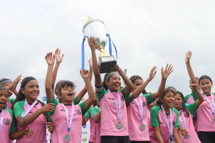 GUATEMALA - SEPTEMBER 7: A view of the action during the U-13 Girls National Youth Tournament on September 7, 2024 in Guatemala. (Photo courtesy of FEDEFUT)