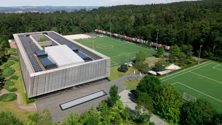 ZURICH, SWITZERLAND - JULY 10: General view of the Home of FIFA on 10 July, 2024 in Zurich, Switzerland. (Photo by Harold Cunningham - FIFA)