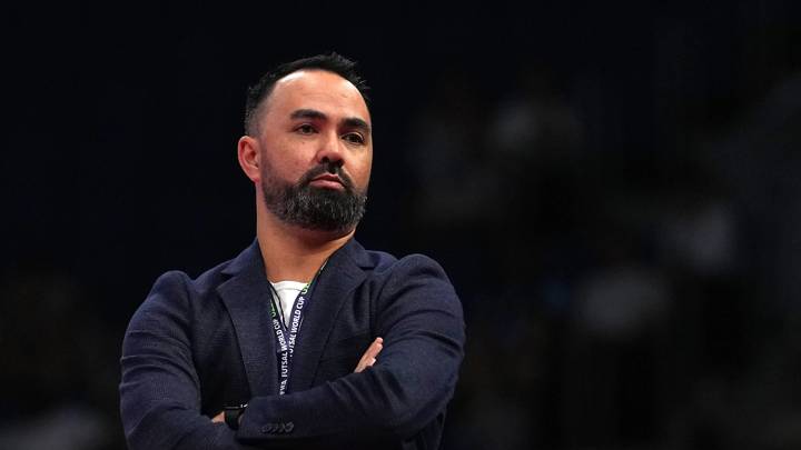 TASHKENT, UZBEKISTAN - SEPTEMBER 21: Marvin Eakins, Head Coach of New Zealand during the FIFA Futsal World Cup Uzbekistan 2024 match between New Zealand and Kazakhstan at Hubo Arena on September 21, 2024 in Tashkent, Uzbekistan. (Photo by Alex Caparros - FIFA/FIFA via Getty Images)