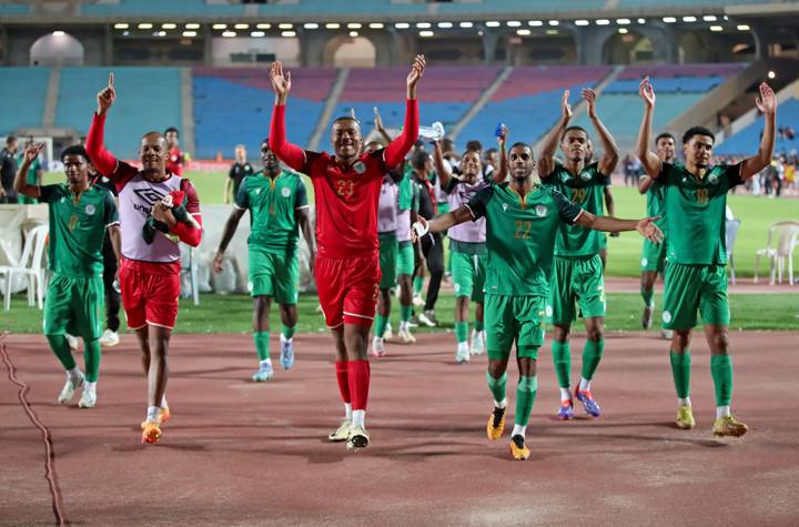 Comoros players celebrate