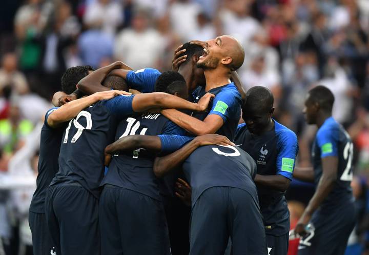 Steven Nzonzi with France at Russia 2018