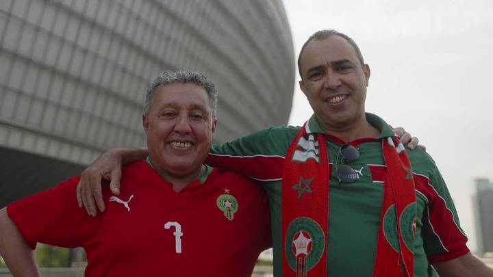 Morocco fans Aziz and Ouakrim