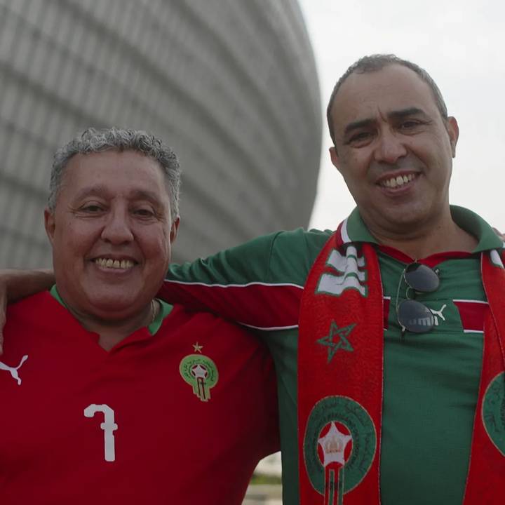 Morocco fans Aziz and Ouakrim