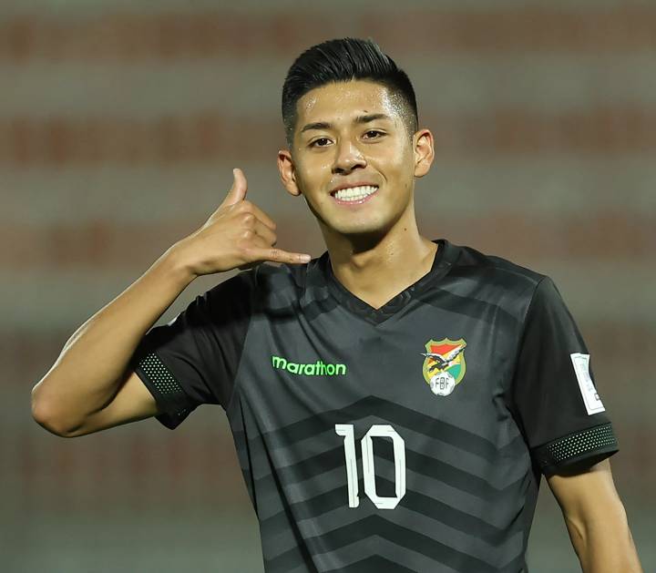 ANNABA, ALGERIA - MARCH 25: Ramiro Vaca Ponce of Bolivia celebrates scoring a goal during the FIFA Series 2024 Algeria   match between Bolivia and Andorra at Stade 19 Mai 1956 on March 25, 2024 in Annaba, Algeria. (Photo by Richard Pelham - FIFA/FIFA via Getty Images)