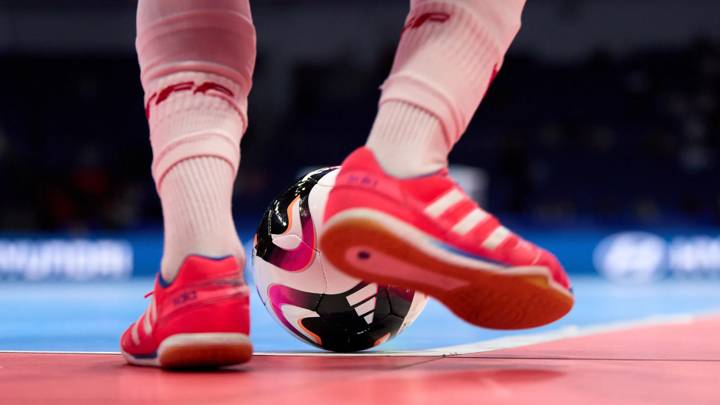 TASHKENT, UZBEKISTAN - SEPTEMBER 19: adidas official match ball during the FIFA Futsal World Cup Uzbekistan 2024 match between Portugal and Tajikistan at Humo Arena on September 19, 2024 in Tashkent, Uzbekistan. (Photo by Alex Caparros - FIFA/FIFA via Getty Images)