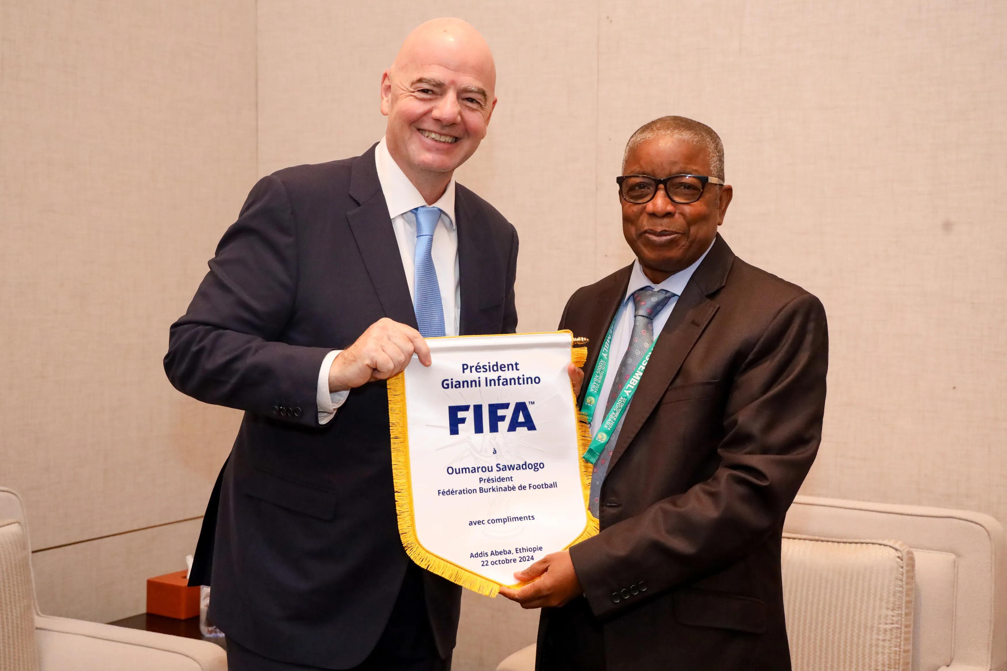 Gianni Infantino will meet with the President of the Burkina Faso Football Association to discuss the development of the sport