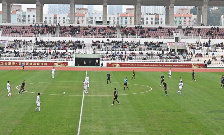 A general view of a match during the 2023 New Year Cup in Macau