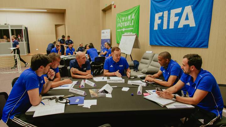 Participants during the course for new Technical Directors at the Colombian Football Federation Technical Centre in Barranquilla