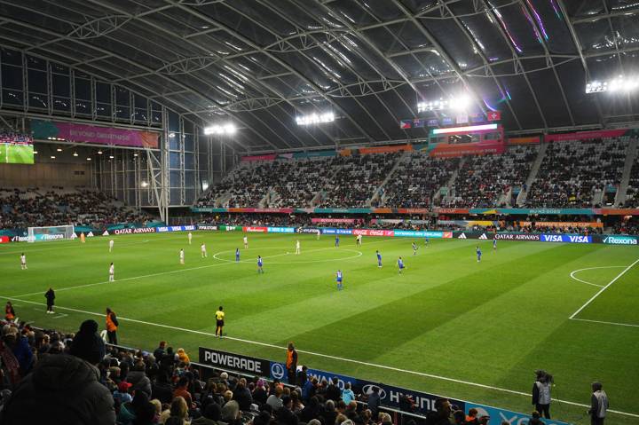 A general view during the FIFA Women's World Cup Australia & New Zealand 2023 Group A match between Philippines and Switzerland at Dunedin Stadium