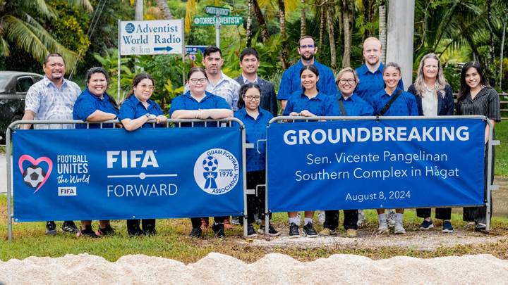 GUAM - AUGUST 8; A general view of Groundbreaking Ceremony at Agat, Senator Vicente Pangelinan Southern Soccer Complex, on August 8, 2024 in Guam. Picture credit: Christian Prangan / FIFA