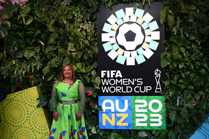 Desiree Ellis pictured before the FIFA Women's World Cup 2023 draw 