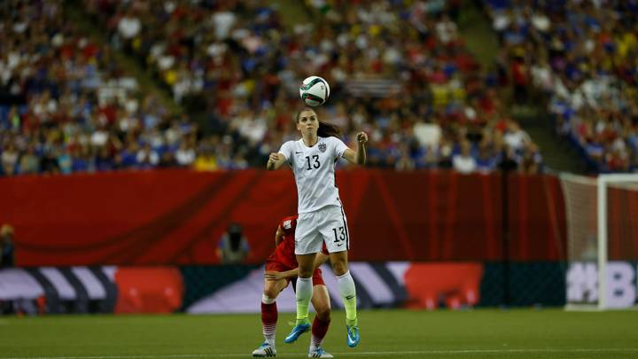 MONTREAL, CANADA - JUNE 30: During the FIFA Women's World Cup 2015 Semi Final match between USA and Germany  at Olympic Stadium on June 30, 2015 in Montreal, Canada. (Steve Bardens-FIFA/FIFA via Getty Images)