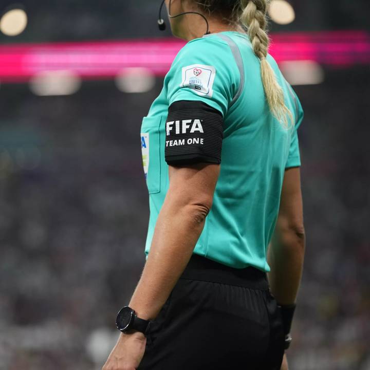 AL KHOR, QATAR - DECEMBER 01: Referee during the FIFA World Cup Qatar 2022 Group E match between Costa Rica and Germany at Al Bayt Stadium on December 01, 2022 in Al Khor, Qatar. (Photo by Alex Caparros - FIFA/FIFA via Getty Images)