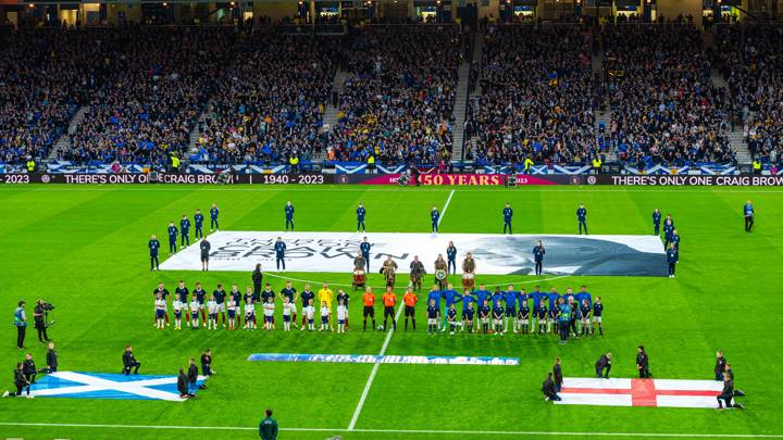 GLASGOW, SCOTLAND - SEPTEMBER 12: A general view during the Scotland v England - 150th Anniversary Heritage Match at Hampden Park on September 12, 2023 in Glasgow, Scotland. (Photo by Euan Cherry - FIFA/FIFA via Getty Images)