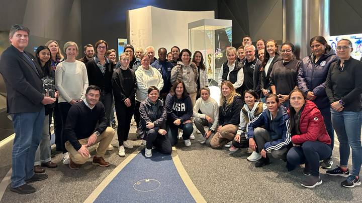 Coach Mentorship group visit the FIFA Museum