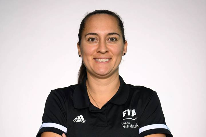 ZURICH, SWITZERLAND - DECEMBER 13: Amelia Valverde during a Portrait session as part of FIFA Women's Development Programme at HoF, Home of FIFA on December 13, 2023 in Zurich, Switzerland. (Photo by Harold Cunningham/FIFA)