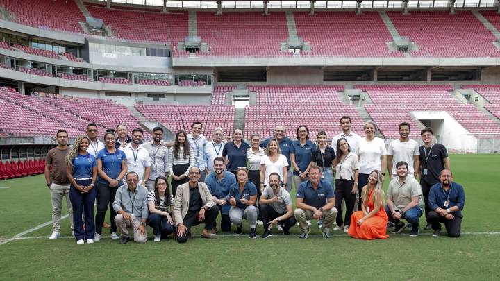 RECIFE, BRAZIL - OCTOBER 10: Stadium visit as part of an inspection tour on October 10, 2024 in Recife, Brazil. (Photo by Rafael Vieira)