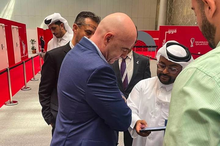 FIFA President Gianni Infantino visits FIFA World Cup Qatar 2022 site