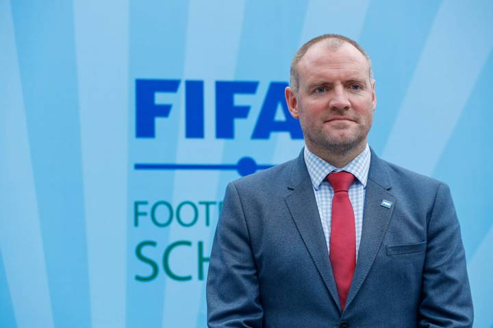 HANOI, VIETNAM - MARCH 22: FIFA Medical Director Dr. Andrew Massey during a FIFA Football for Schools workshop on March 22, 2024 in Hanoi, Vietnam. (Photo by Minh Hoang/FIFA)