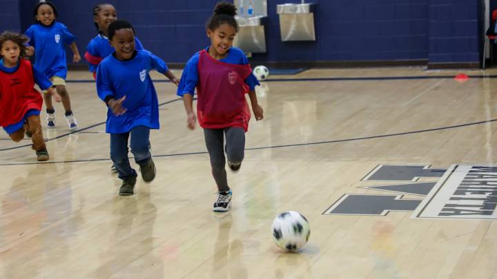 MARIETTA, ATLANTA - OCTOBER 1: A view of football being played at after school program as part of U.S Soccer's Innovate To Grow Initiative on October 1, 2024 in Marietta, Atlanta. (Photo courtesy of U.S Soccer)