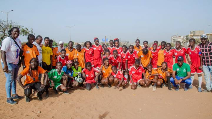 ZIGUINCHOR, SENEGAL - APRIL 20: A view during the Unified Women’s Football for Health, Mutual Aid and Equity event run by Special Olympics Senegal as part of the Sport For Mental Health and Social Cohesion program by AFD, FIFA and GIZ on March, 2022 in Ziguinchor, Senegal. (Photo by Makosi Prod)