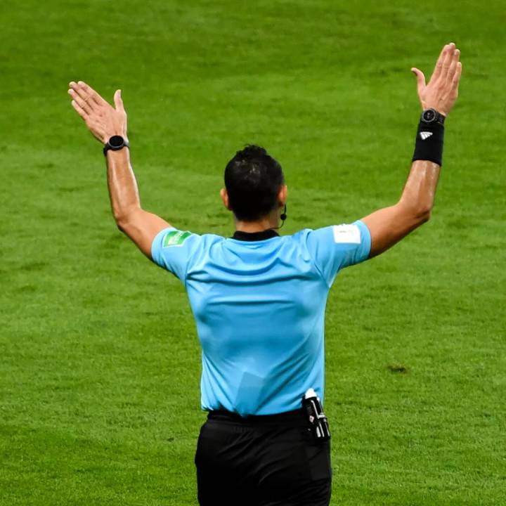 ABU DHABI, UNITED ARAB EMIRATES - FEBRUARY 03: Referee Mustapha Ghorbal during the FIFA Club World Cup UAE 2021 1st Round match between Al Jazira Club and AS Pirae at Mohammed Bin Zayed Stadium on February 03, 2022 in Abu Dhabi, United Arab Emirates. (Photo by Harold Cunningham/FIFA)