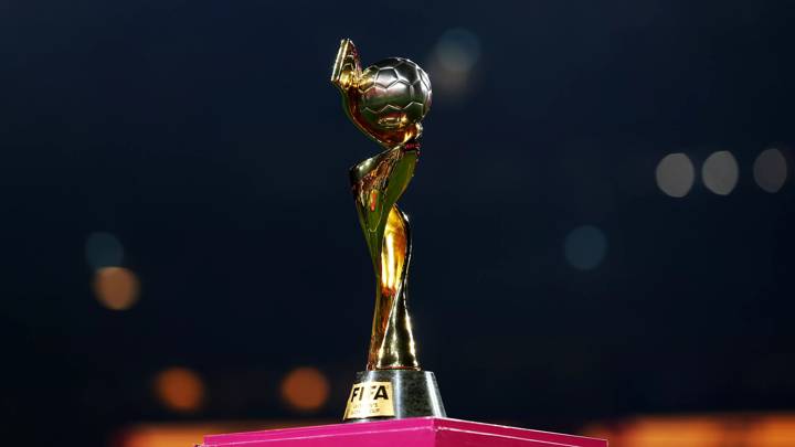 SYDNEY, AUSTRALIA - AUGUST 20:  The FIFA Women's World Cup Trophy is displayed prior to the FIFA Women's World Cup Australia & New Zealand 2023 Final match between Spain and England at Stadium Australia on August 20, 2023 in Sydney, Australia. (Photo by Mark Metcalfe - FIFA/FIFA via Getty Images)