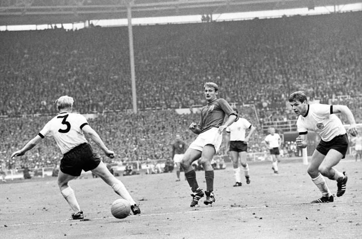 Roger Hunt in action during the 1966 FIFA World Cup Final