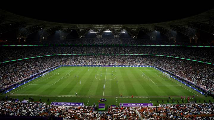 JEDDAH, SAUDI ARABIA - DECEMBER 22: General view inside the stadium during the FIFA Club World Cup Saudi Arabia 2023 Final between Manchester City and Fluminense at King Abdullah Sports City on December 22, 2023 in Jeddah, Saudi Arabia. (Photo by Yasser Bakhsh - FIFA/FIFA via Getty Images)