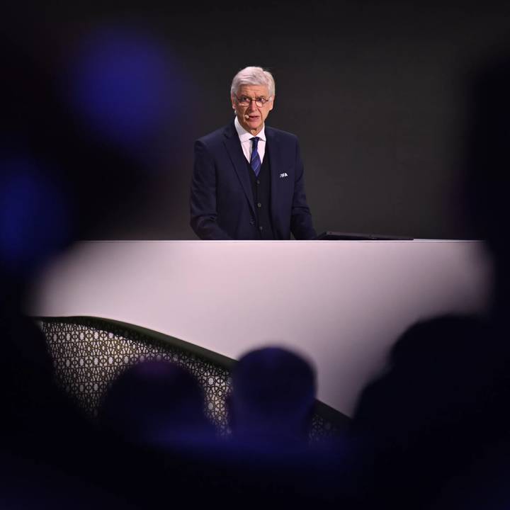 JEDDAH, SAUDI ARABIA - DECEMBER 21: FIFA Chief of Global Football Development Ars ene Wenger during the FIFA Football Summit 2023 on December 21, 2023 in Jeddah, Saudi Arabia. (Photo by Harold Cunningham/FIFA)