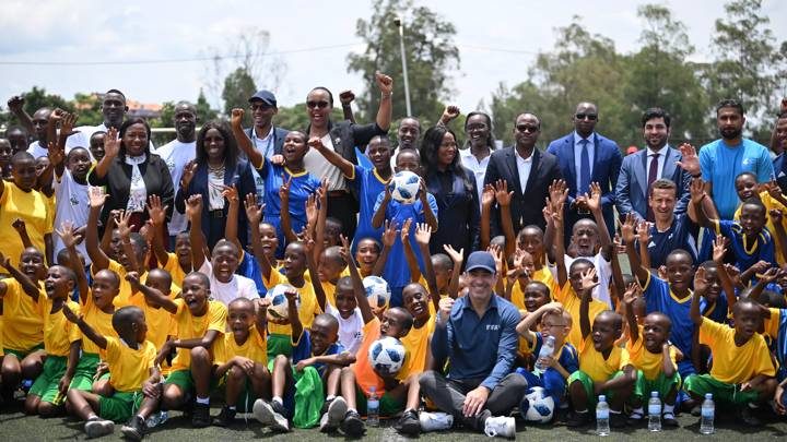 KIGALI, RWANDA - MARCH 14: FIFA Football for Schools as part of the 73rd FIFA Congress at Gitagata Rehabilitation Center, Bugasera on March 14, 2023 in Kigali, Rwanda. (Photo by Brendan Moran - FIFA/FIFA via Sportsfile)