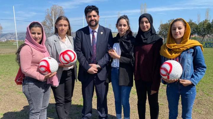 We meet one of the female football players forced to flee Afghanistan in 2021 – and hear how her connection to the beautiful game gave her a new start in life.