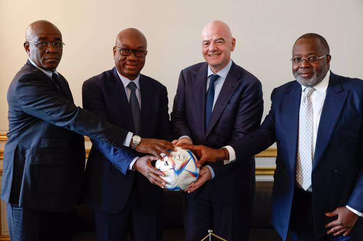 FIFA President Gianni Infantino Meeting with Côte D'Ivoire Football Federation President Yacine Diallo