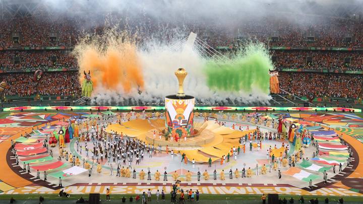 Opening Ceremony during the 2023 Africa Cup of Nations Final match between Cote dIvoire and Guinea Bissau at the Alassane Ouattara Stadium in Abidjan, Cote dIvoire ©Gavin Barker/BackpagePix