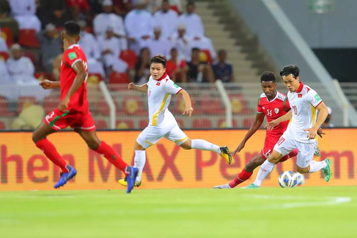 Oman vs Vietnam during their Asian Qualifiers Final Round Group B match at Sultan Qaboos Sports Complex on October 12, 2021 in Muscat, Oman. Photo by Hamoud Al-Osaimi / Power Sport Images for The AFC