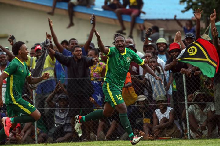 Freshwater Stadium, Port Vila, Vanuatu, during the 2024 OFC Nations Cup