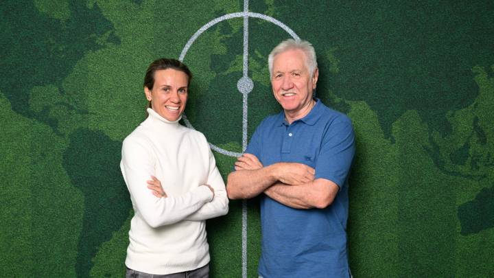 ZURICH, SWITZERLAND - DECEMBER 13: Pamela Conti (L) and Tom Sermanni during a Portrait session as part of FIFA Women's Development Programme at HoF, Home of FIFA on December 13, 2023 in Zurich, Switzerland. (Photo by Harold Cunningham/FIFA)